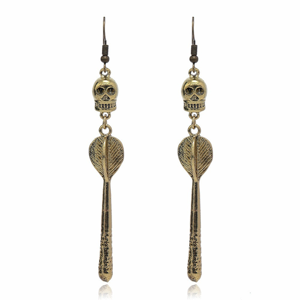 Wholesale Skull Tassel Drop Earrings  Trendy Fashion Accessory for Women