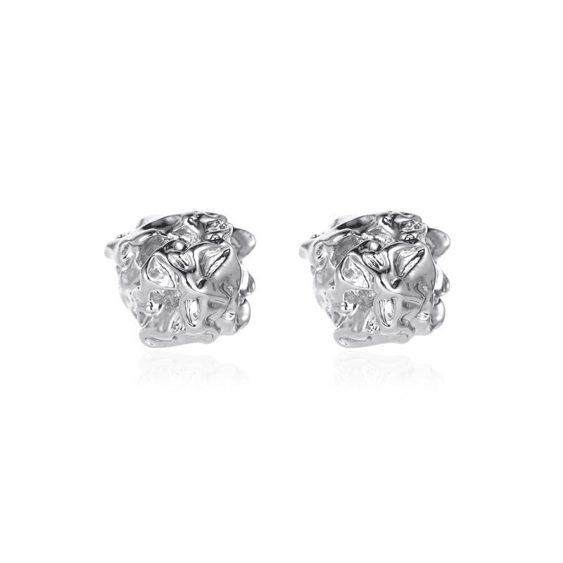 Wholesale  diamond-embedded geometric earrings
