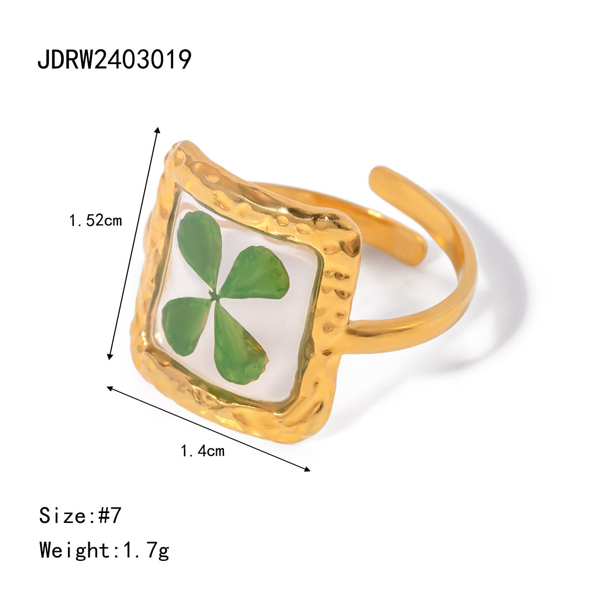 Wholesale 18k Gold Stainless Steel Sunflower Eternal Flower Rings ACC-RS-WanX003    