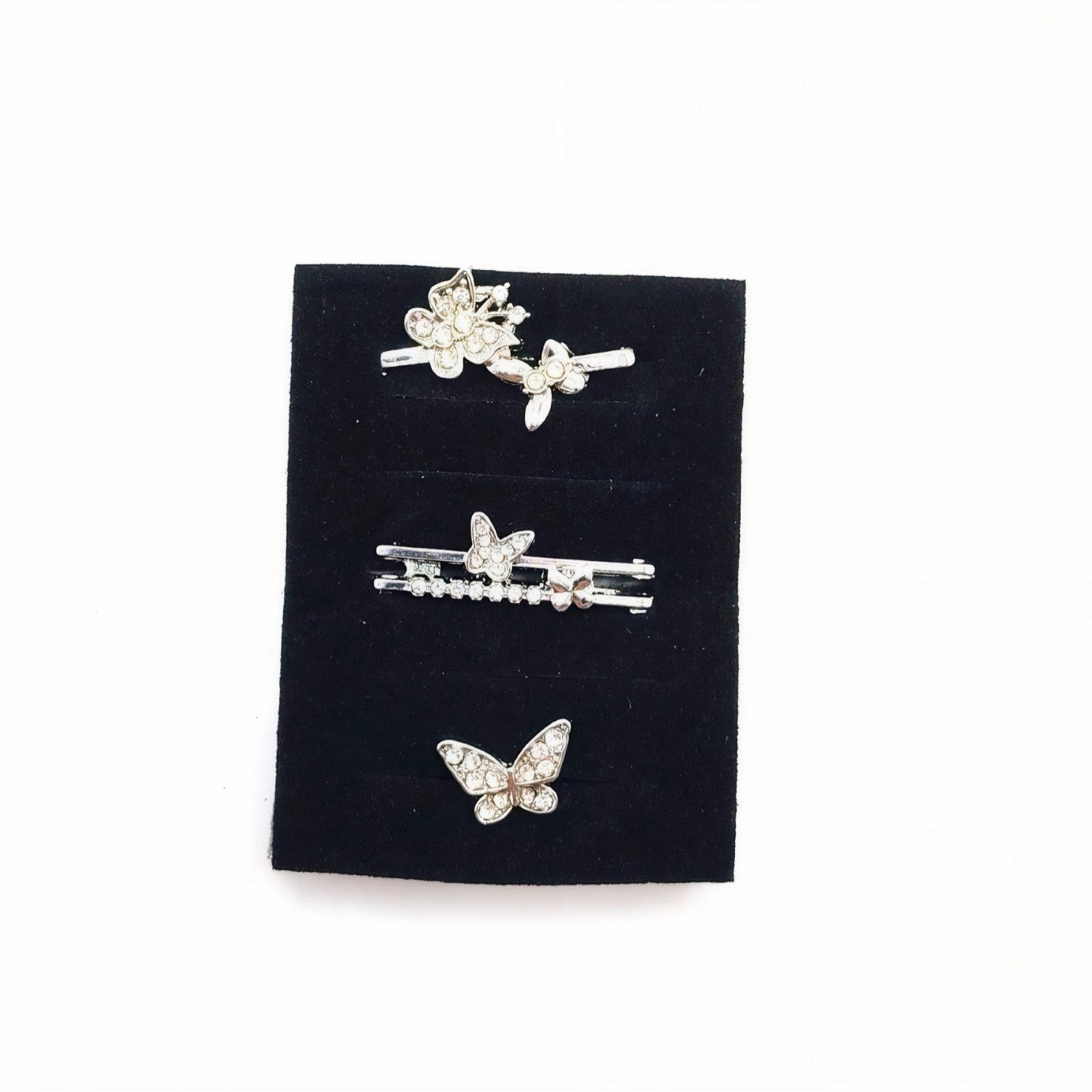 Wholesale Smart Watch Apple Watch Silicone Strap Decorative Ring New Butterfly Double Layer Hollow Diamond Decorative Nails