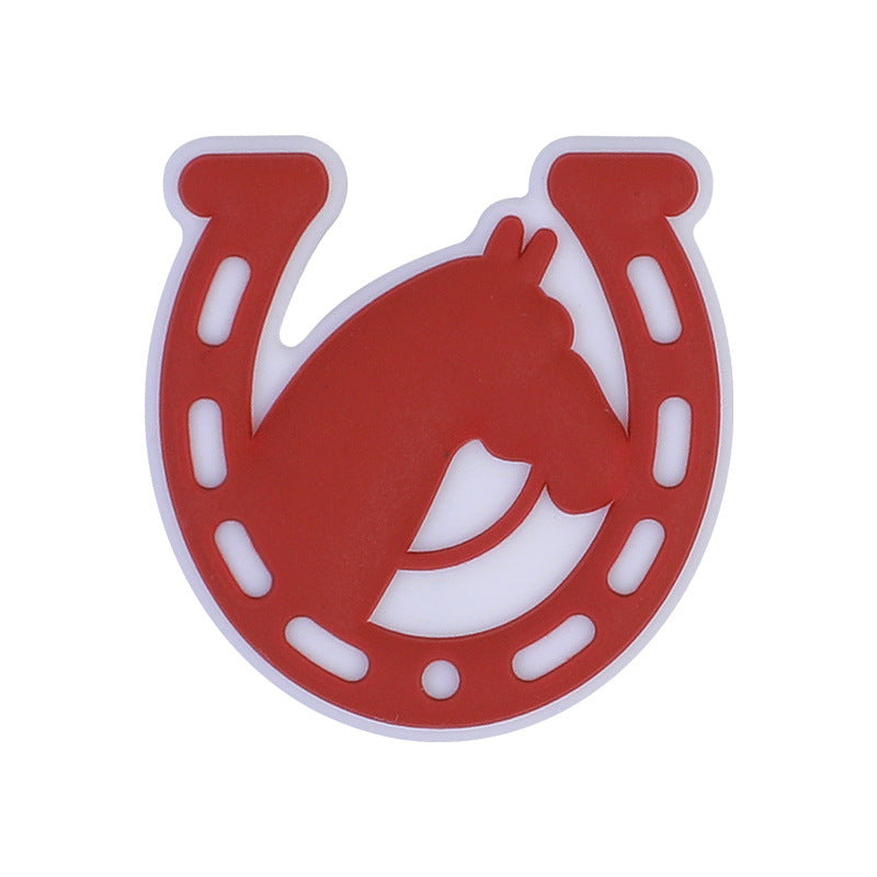 Wholesale 20pcs Cartoon Horse Silicone Focal Beads DIY Beaded Pen Accessories ACC-BDS-HeXing022