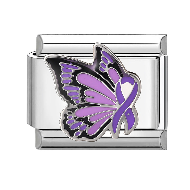 Wholesale 9mm Italian Charm Starter Bracelets DIY Butterfly Heart Stainless Steel Composable Bracelet