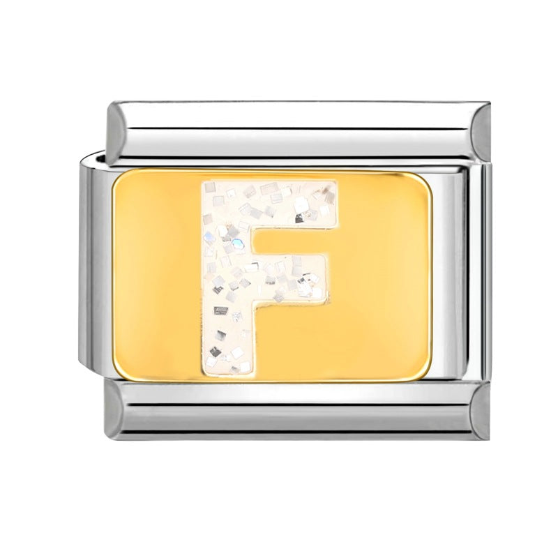 Wholesale 9mm Italian Charm Starter Bracelets DIY Letter Stainless Steel Composable Bracelet