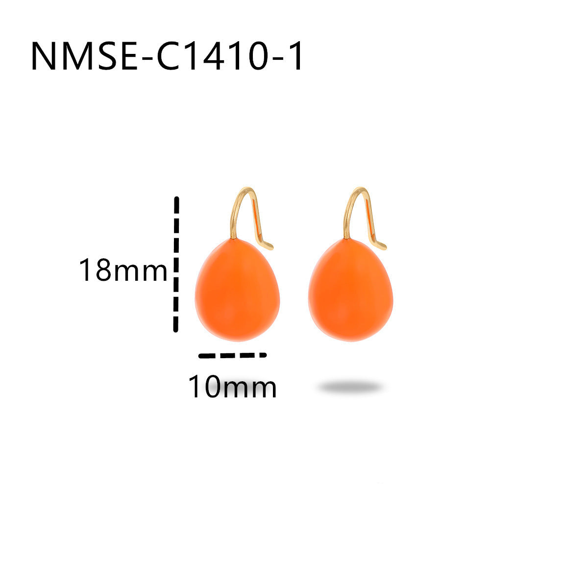 Wholesale Color Oil Drops Bean Stainless Steel Earrings