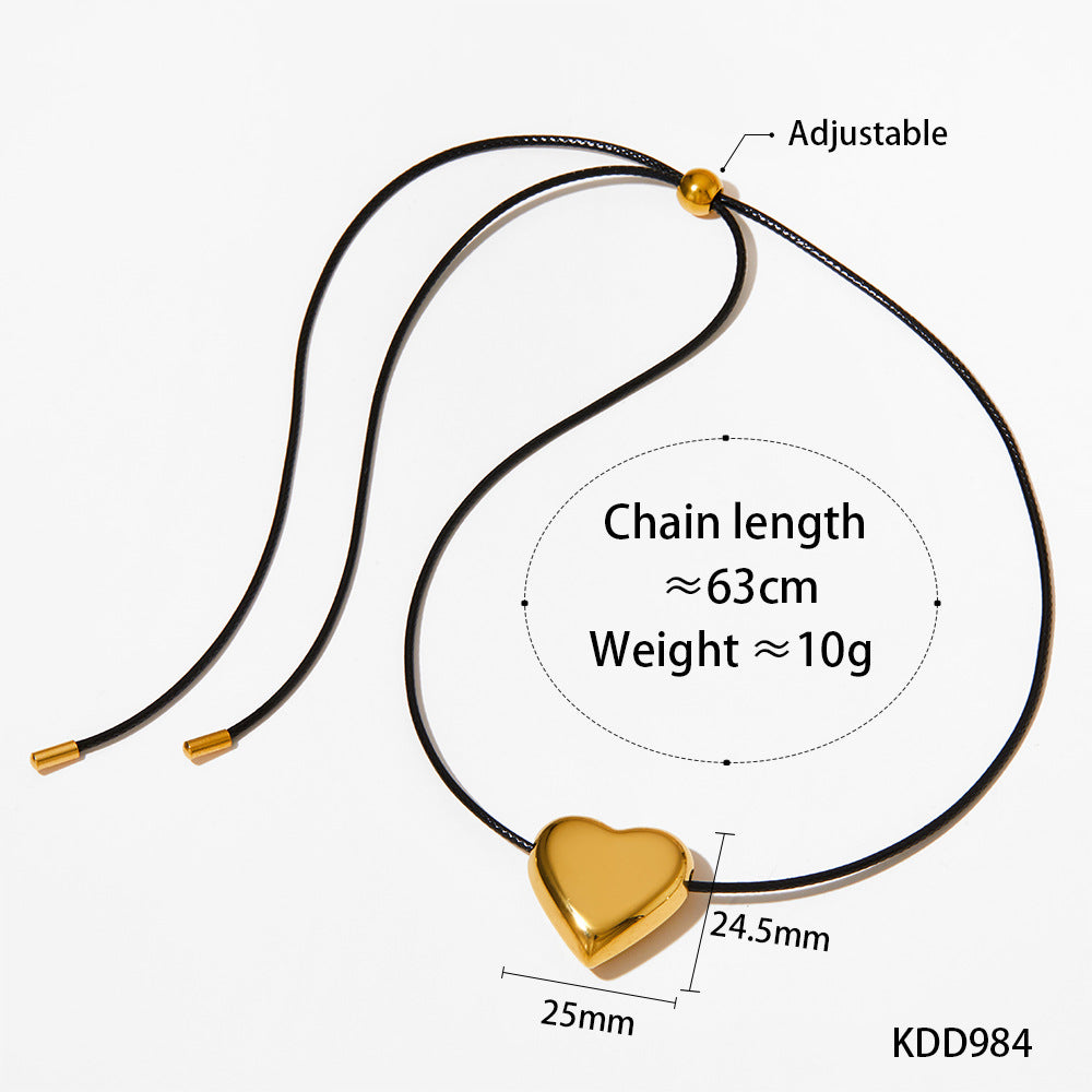 Wholesale stainless steel  simple style fashion exaggerated hollow five-pointed star Circle necklace