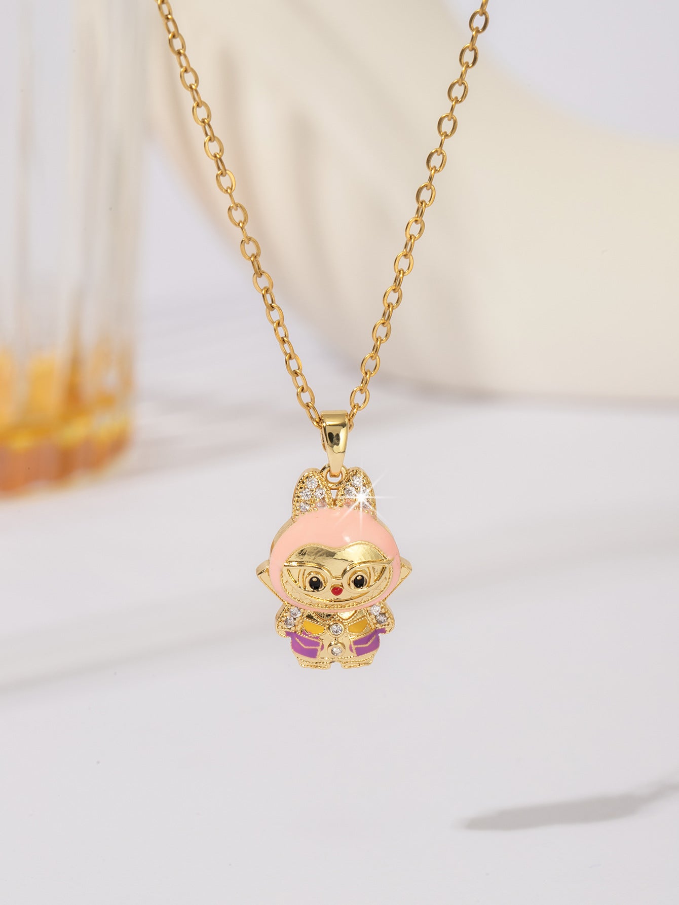 Wholesale stainless steel cute cartoon necklace