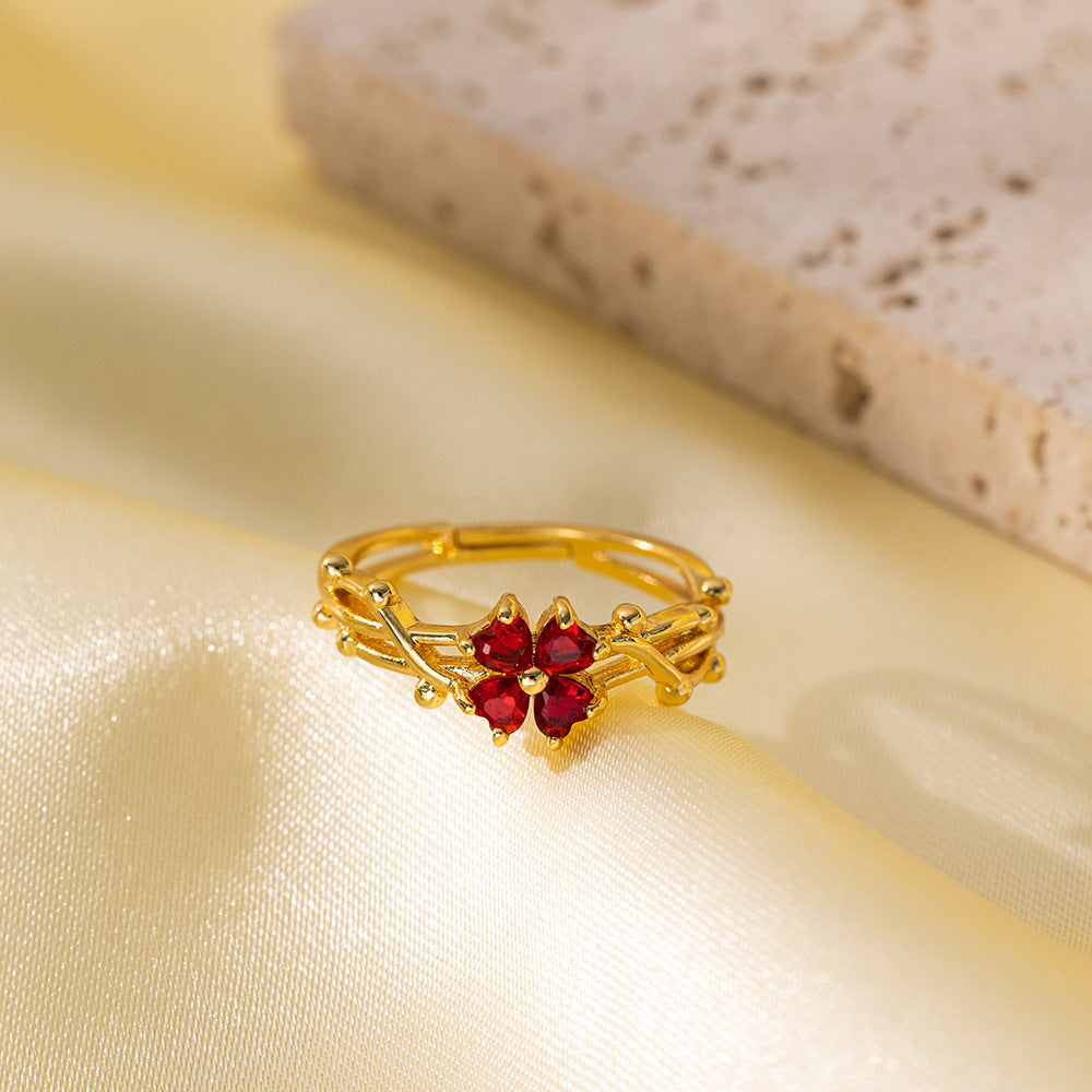 Wholesale Non-fading Open Adjustable Ring ACC-RS-QiYun001