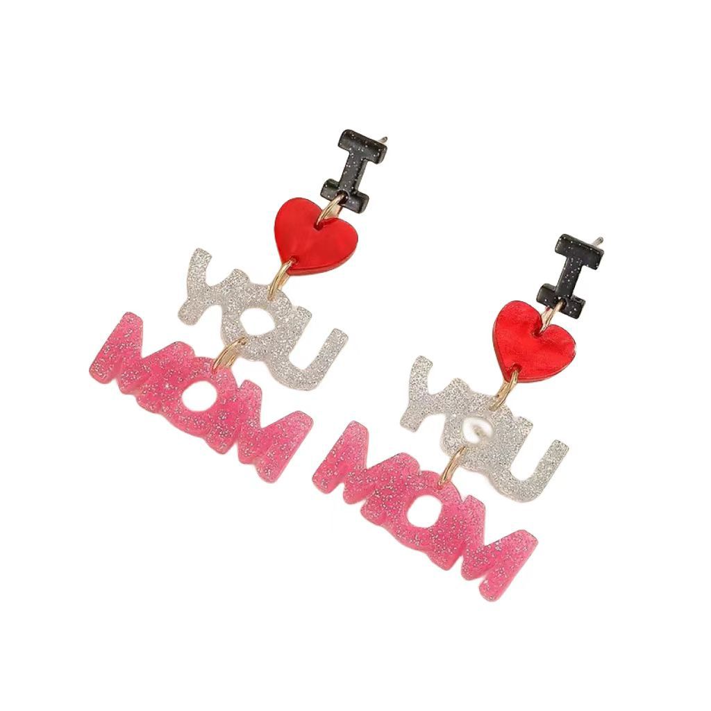 Wholesale Mother's Day Earrings MOM Acrylic Earrings ACC-ES-AnDao007