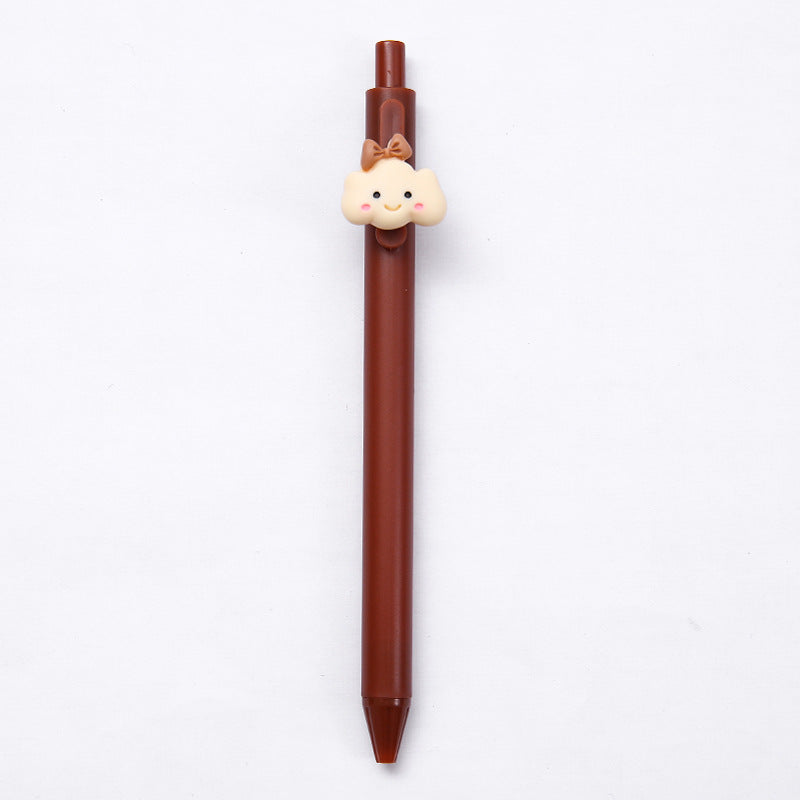 Wholesale Cartoon Milk Curry Color Press Gel Pen