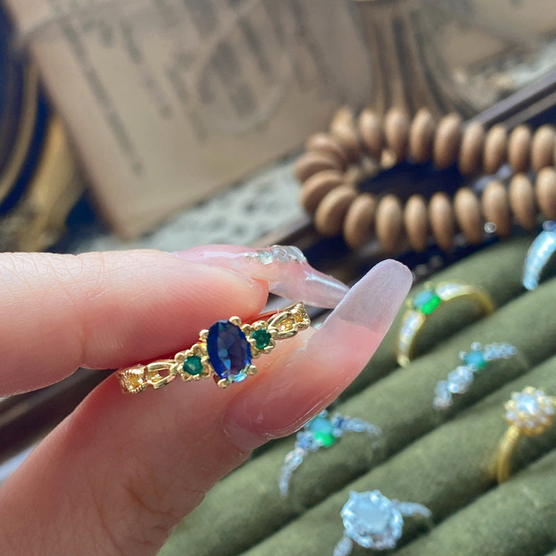 Wholesale Vintage Medieval Style Zircon Hollow Ring Adjustable Rings ACC-RS-GeLeisi002