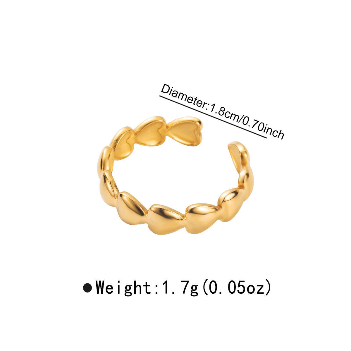 Wholesale Exquisite Love Wheat Design Personalized  Open Stainless Steel Ring