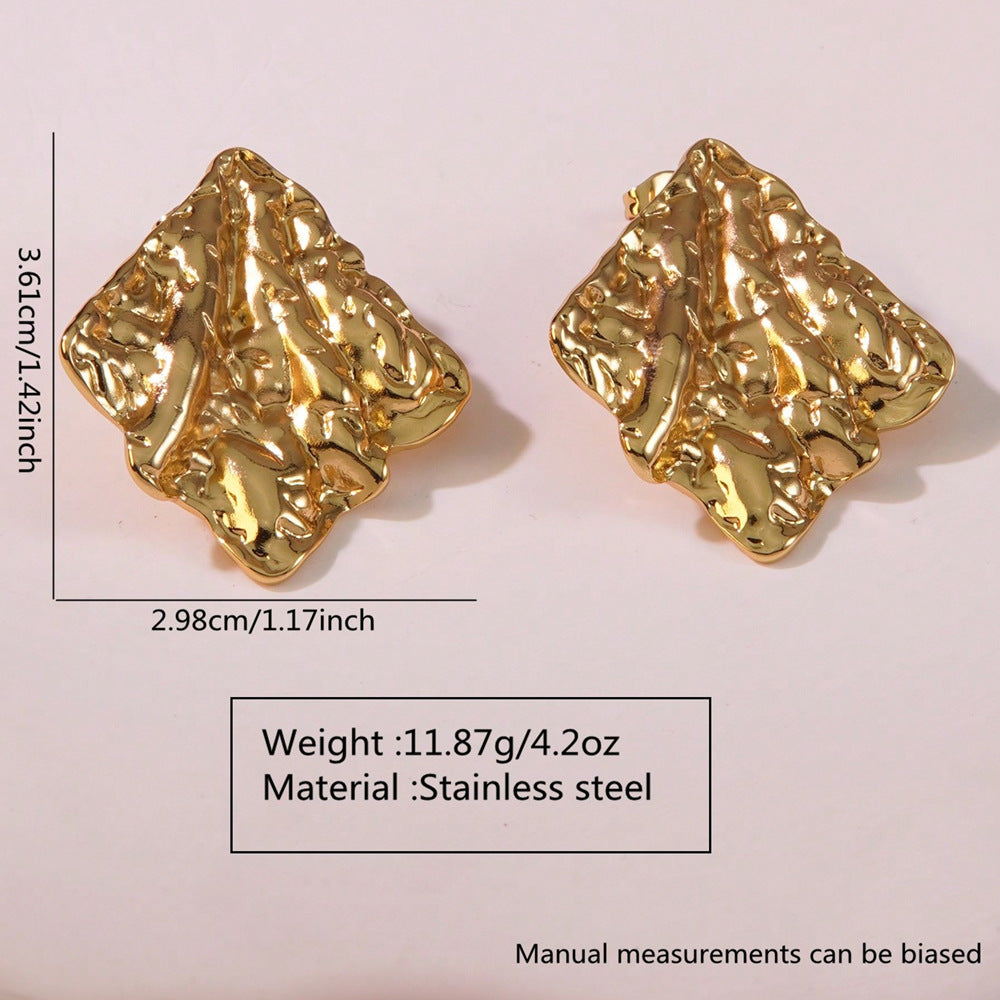Wholesale light luxury  exaggerated earrings geometric stainless steelearrings
