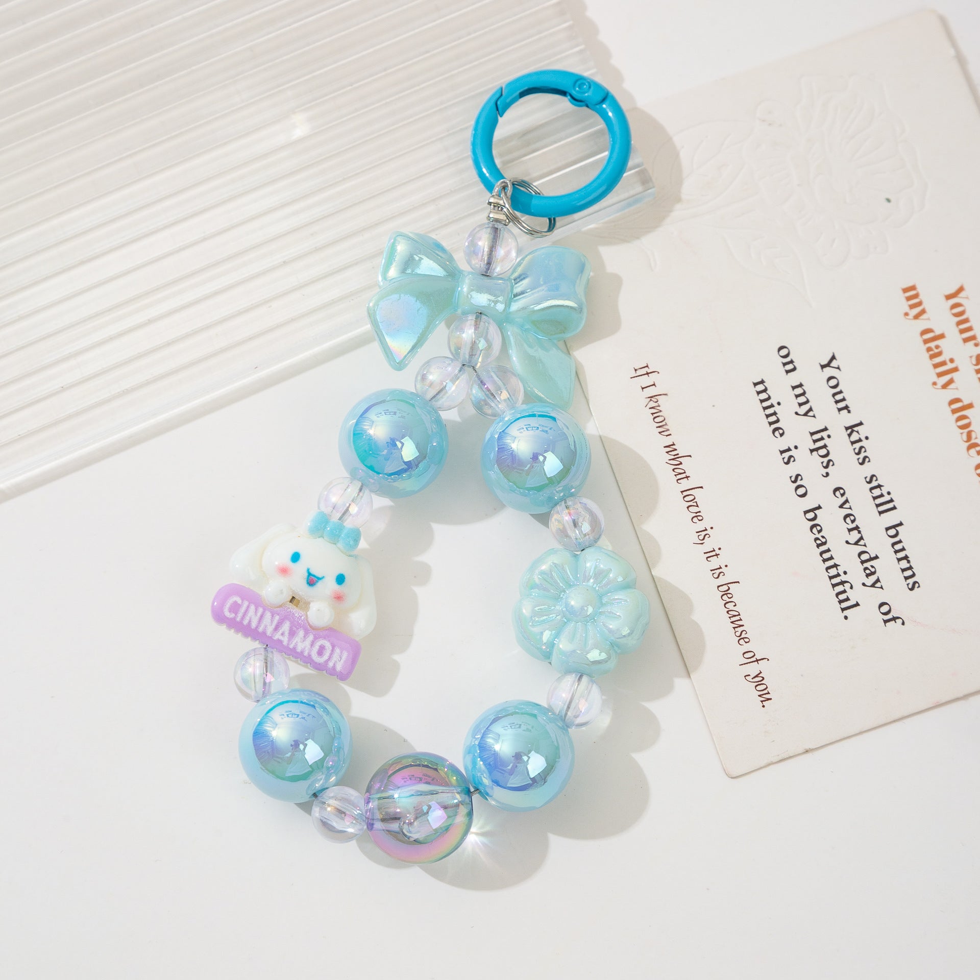 Wholesale Cartoon Fun Handmade Beaded Acrylic Colorful Keychain ACCVIP