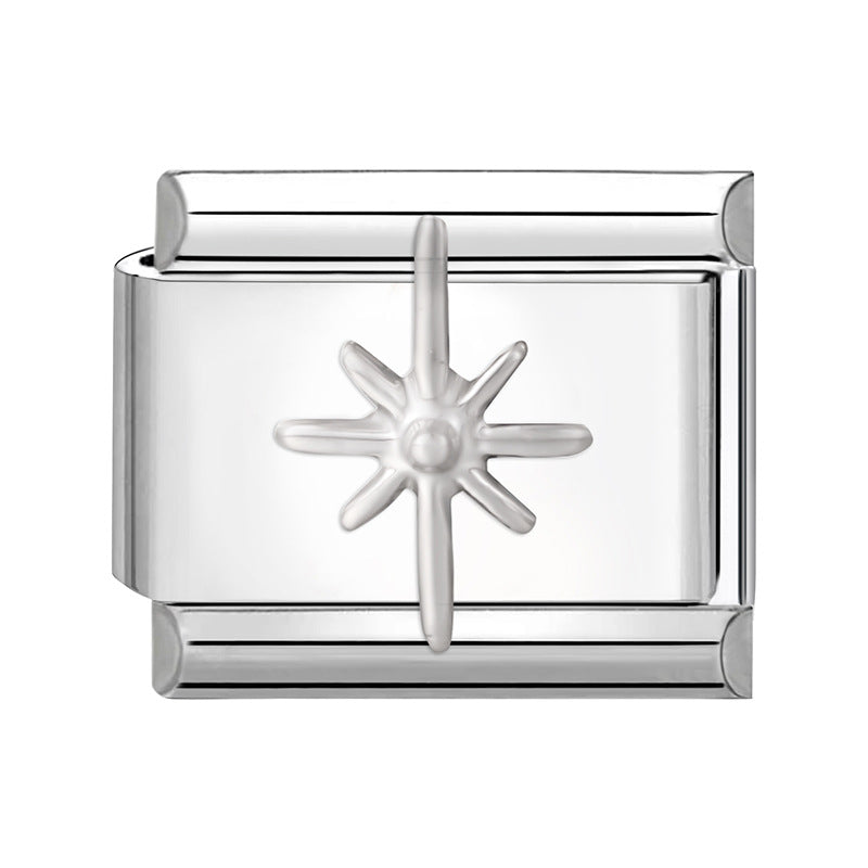 Wholesale  9mm Italian Charm Starter Bracelets DIY square Single Section Creative Stainless Steel Composable Bracelet