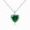 Wholesale S925 Sterling Silver Love Heart-shaped Pendant Heart-shaped Zircon Color Treasure Necklace