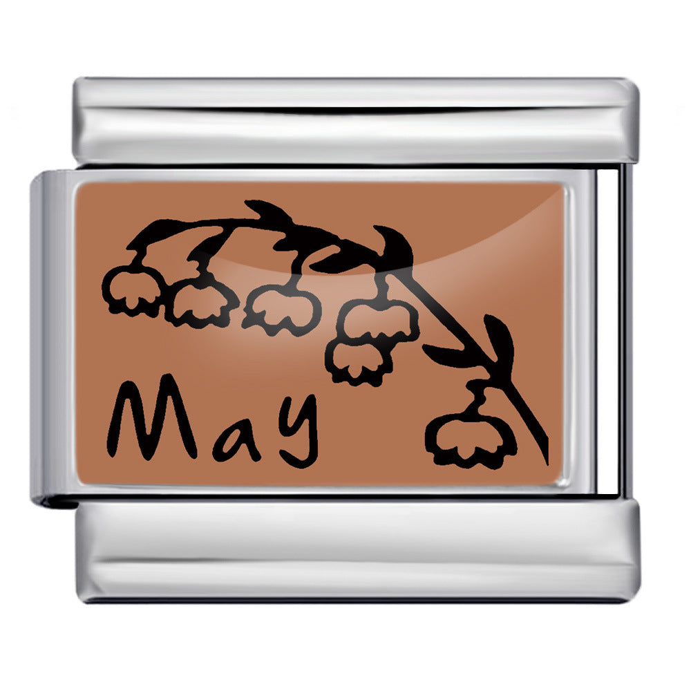 Wholesale  Italian Modular December Floral Series DIY Bracelet