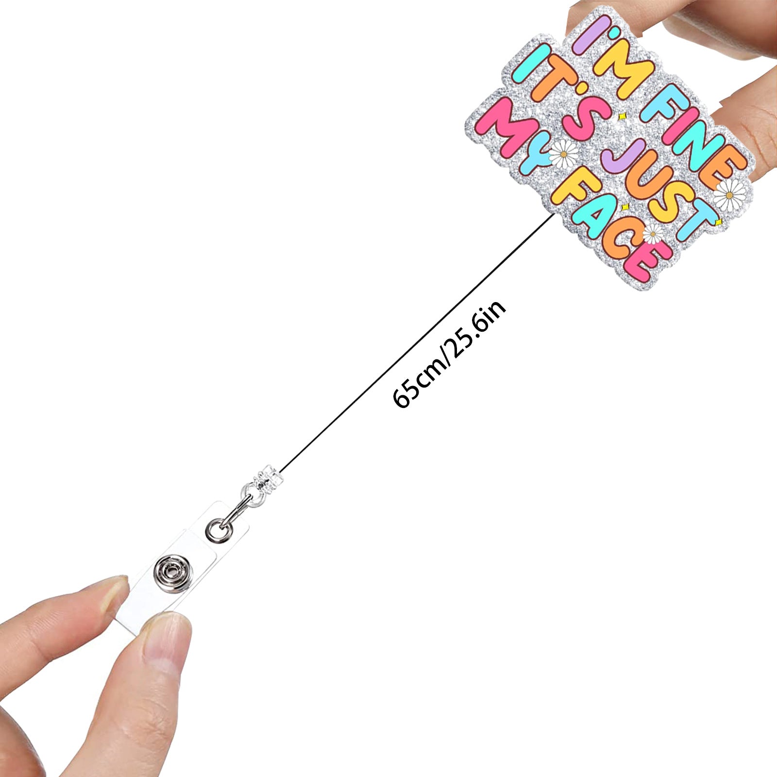 Wholesale Humorous Kiwi Quote Acrylic Retractable Badge Reel Fashion Accessory for Everyday Gift Boutique Resale