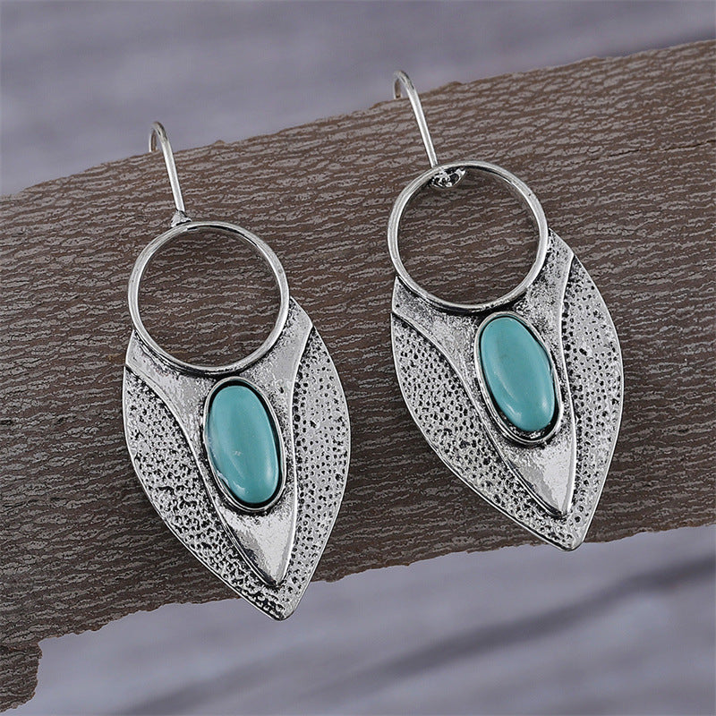 Wholesale Ethnic Turquoise Drop Earrings