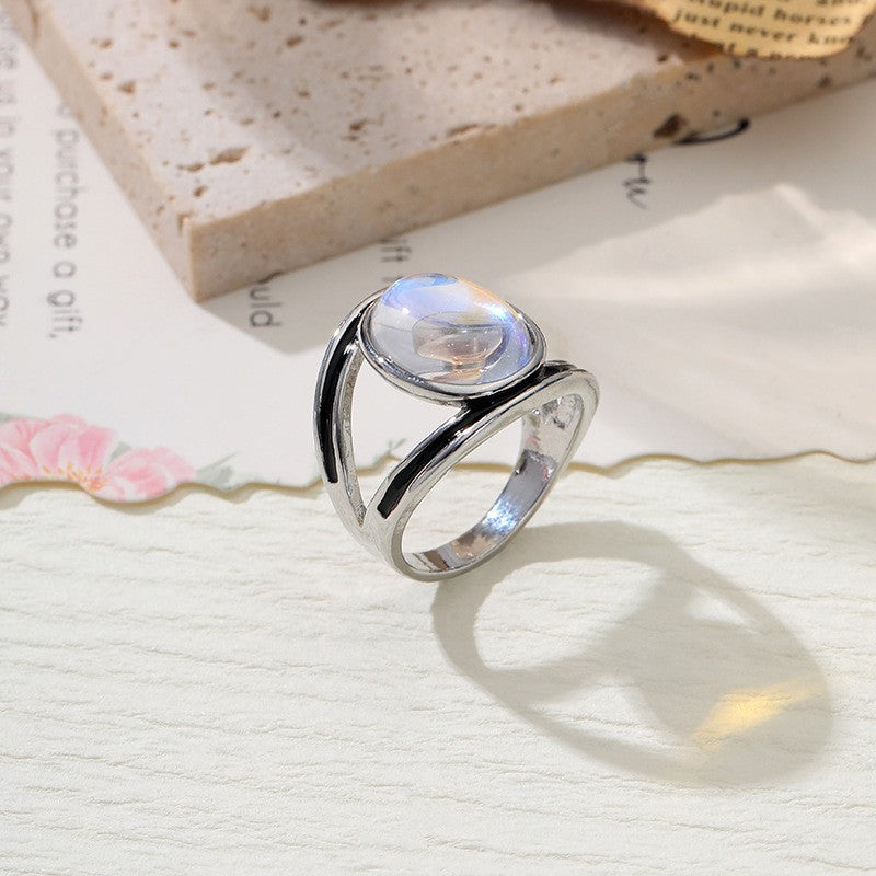 Wholesale Colorful Moonstone Bohemian Style Ring ACC-RS-YunJ015