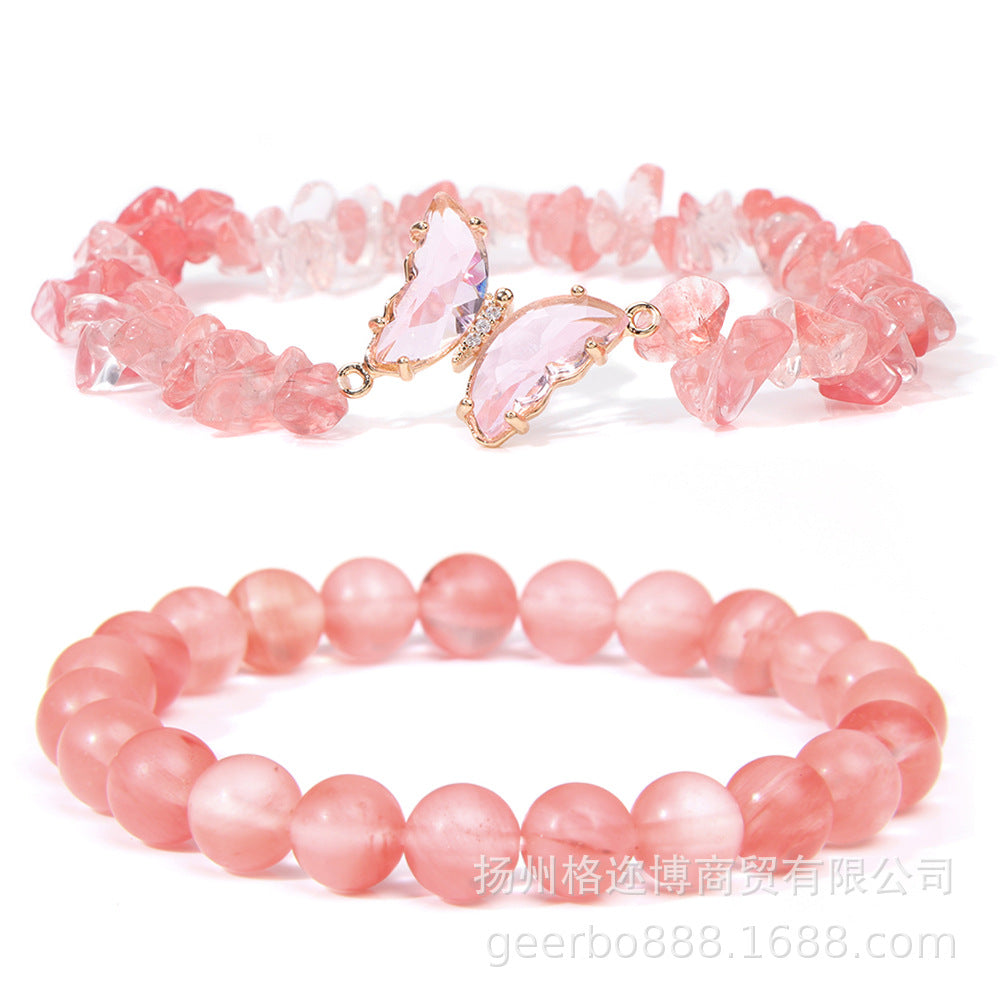 Wholesale Natural Stone Bracelet Amethyst Gravel Double Layer Lapis Lazuli Jewelry ACC-BT-GEB005