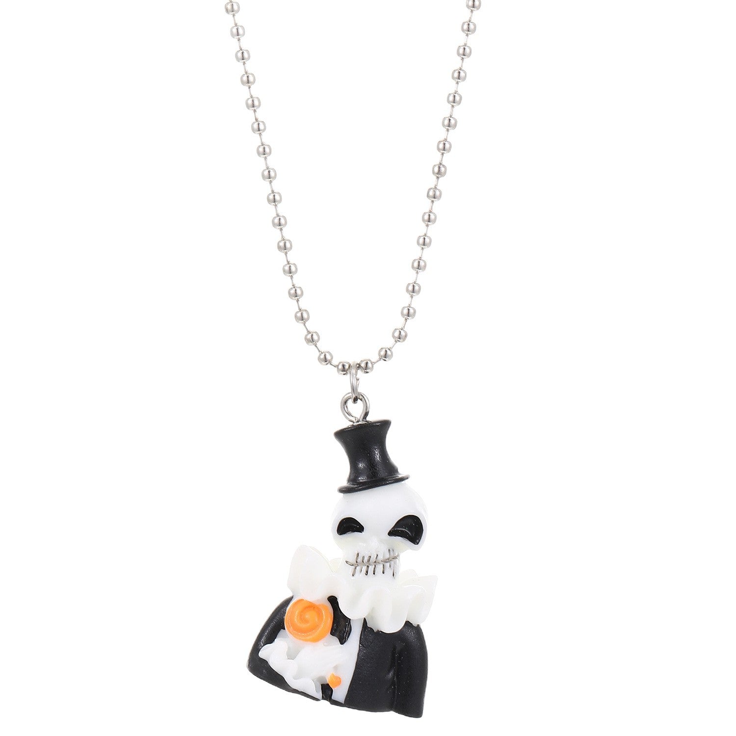 Wholesale Cartoon Ghost Pumpkin Pendant Necklace Resin  Jewelry Accessory Gift