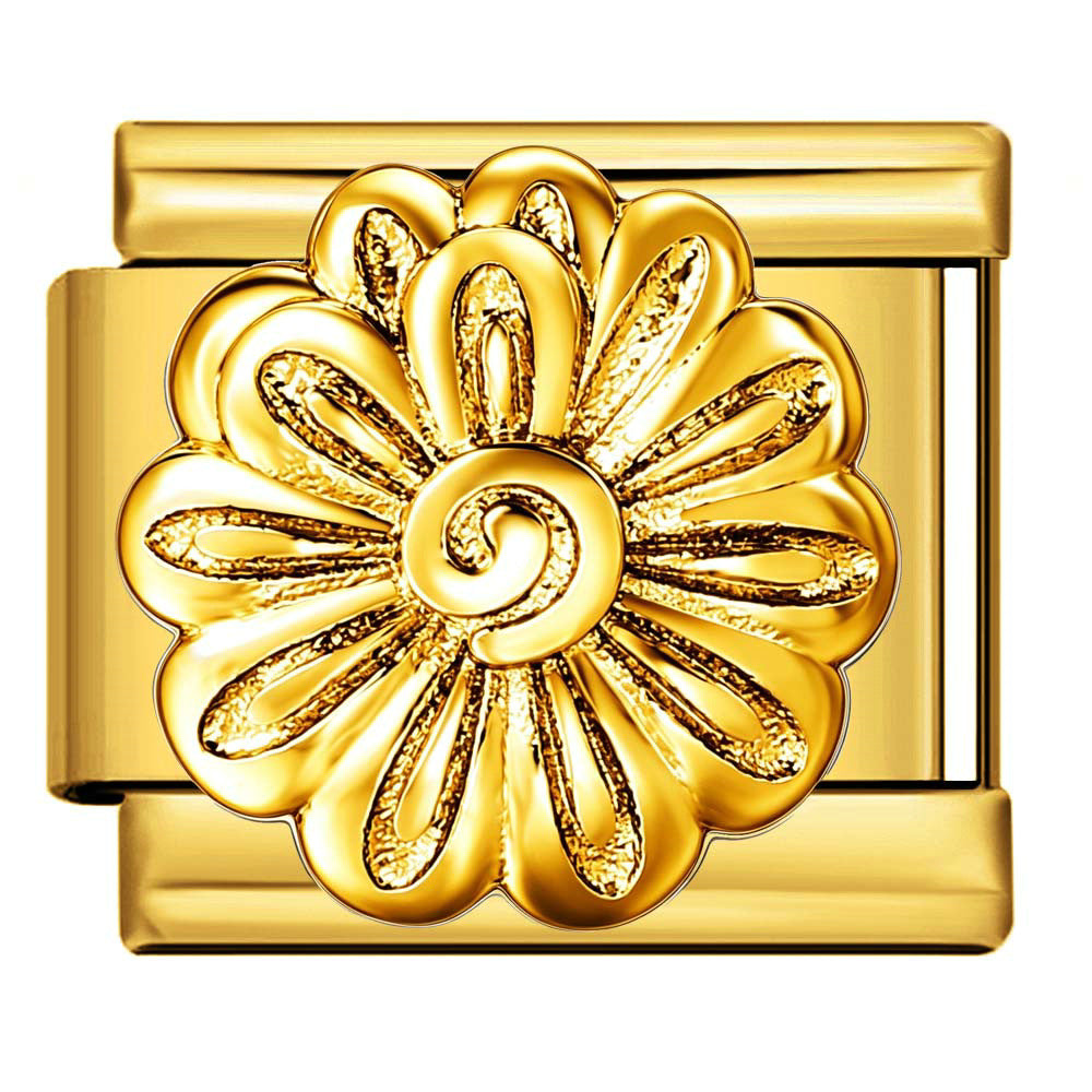 Wholesale Gold Italian Modular Charm Bracelet Stainless Steel Welded Plating DIY Jewelry Accessory for Boutique Resale