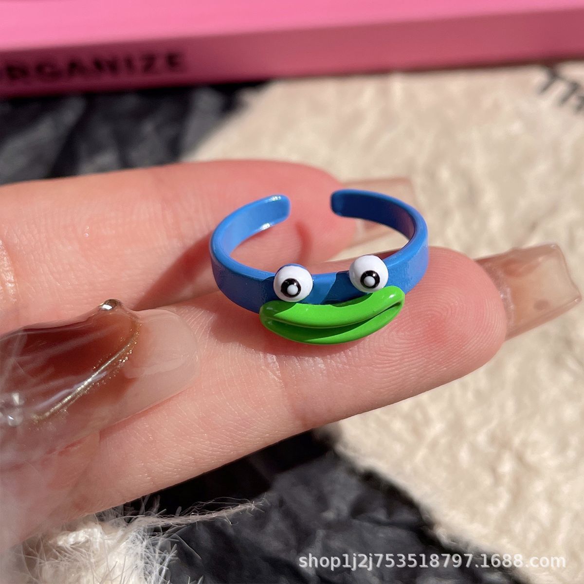 Wholesale Cute Ugly Cute Cartoon Oil Dropping Opening Ring
