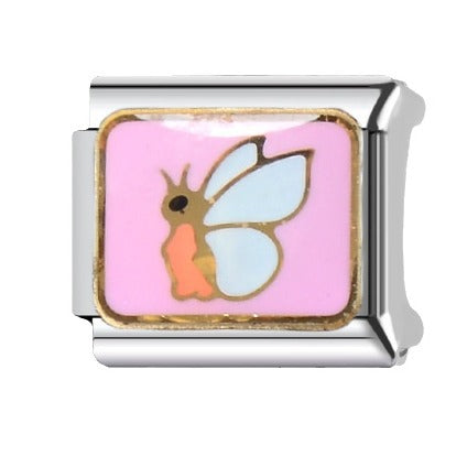 Wholesale Italian Charm Bracelet 9mm DIY Splicing Insect Series Stainless Steel Composable Bracelet