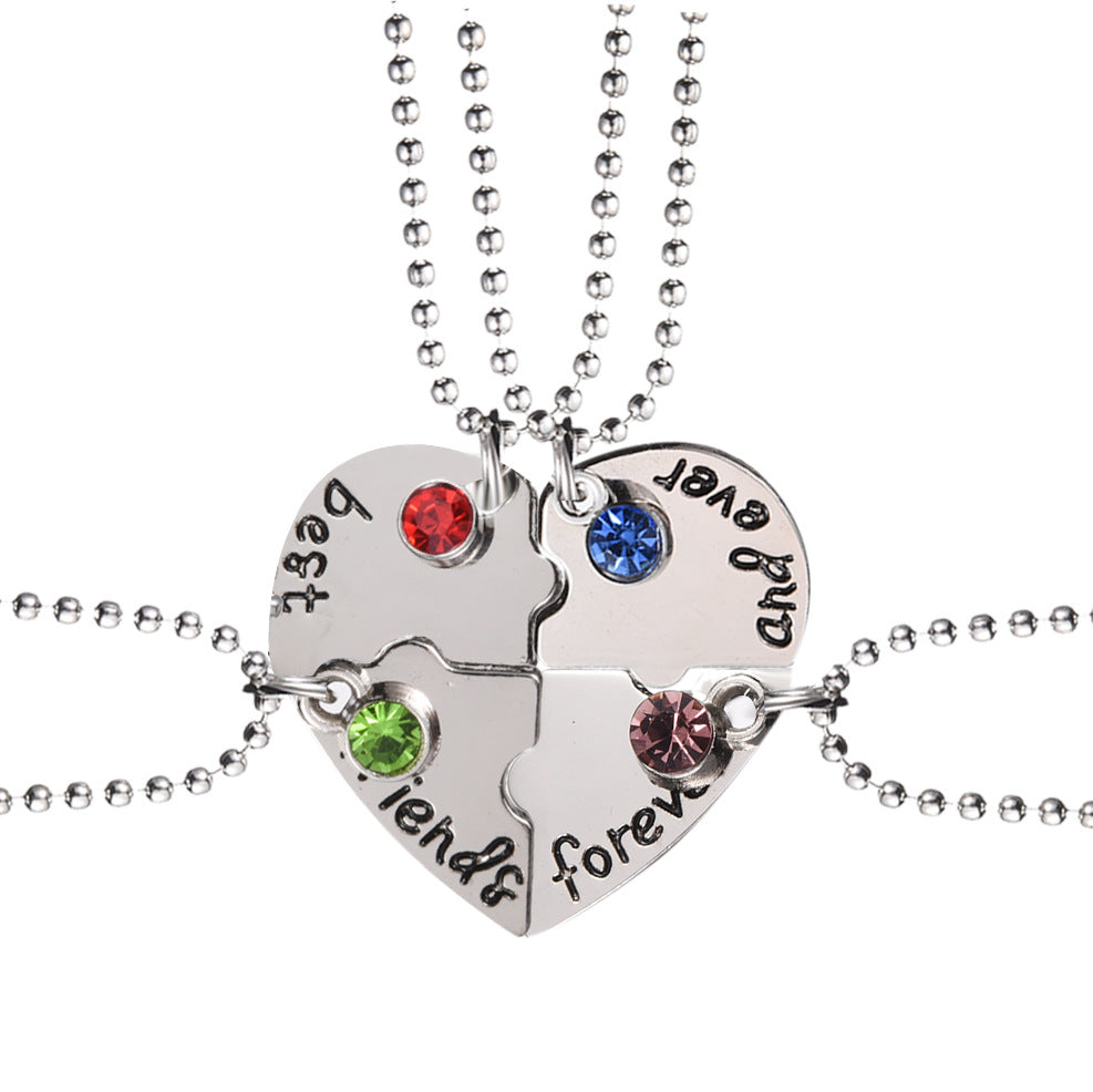 Wholesale Letter Best Friend Love Stitched Necklace