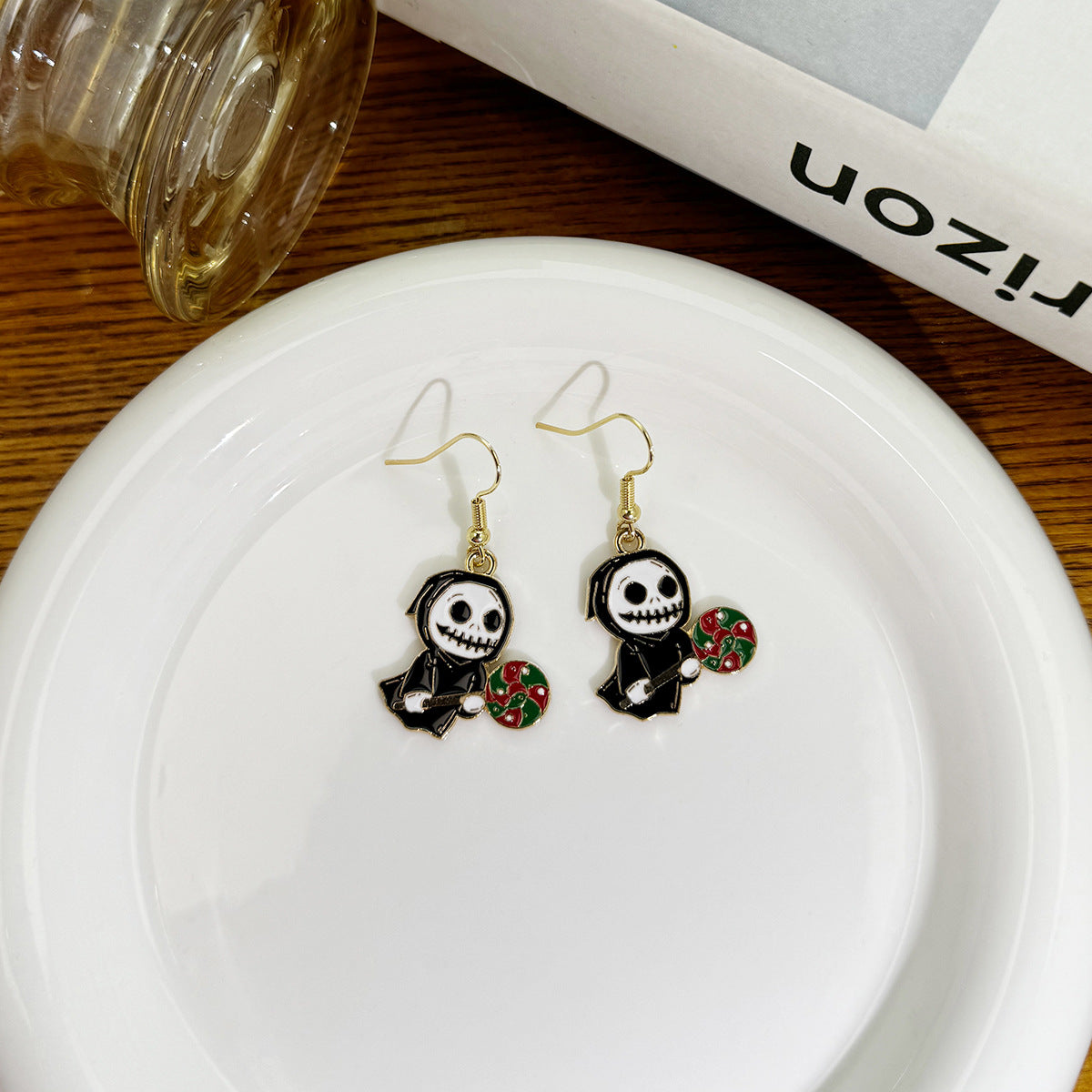 Wholesale  Funny Skull Earrings