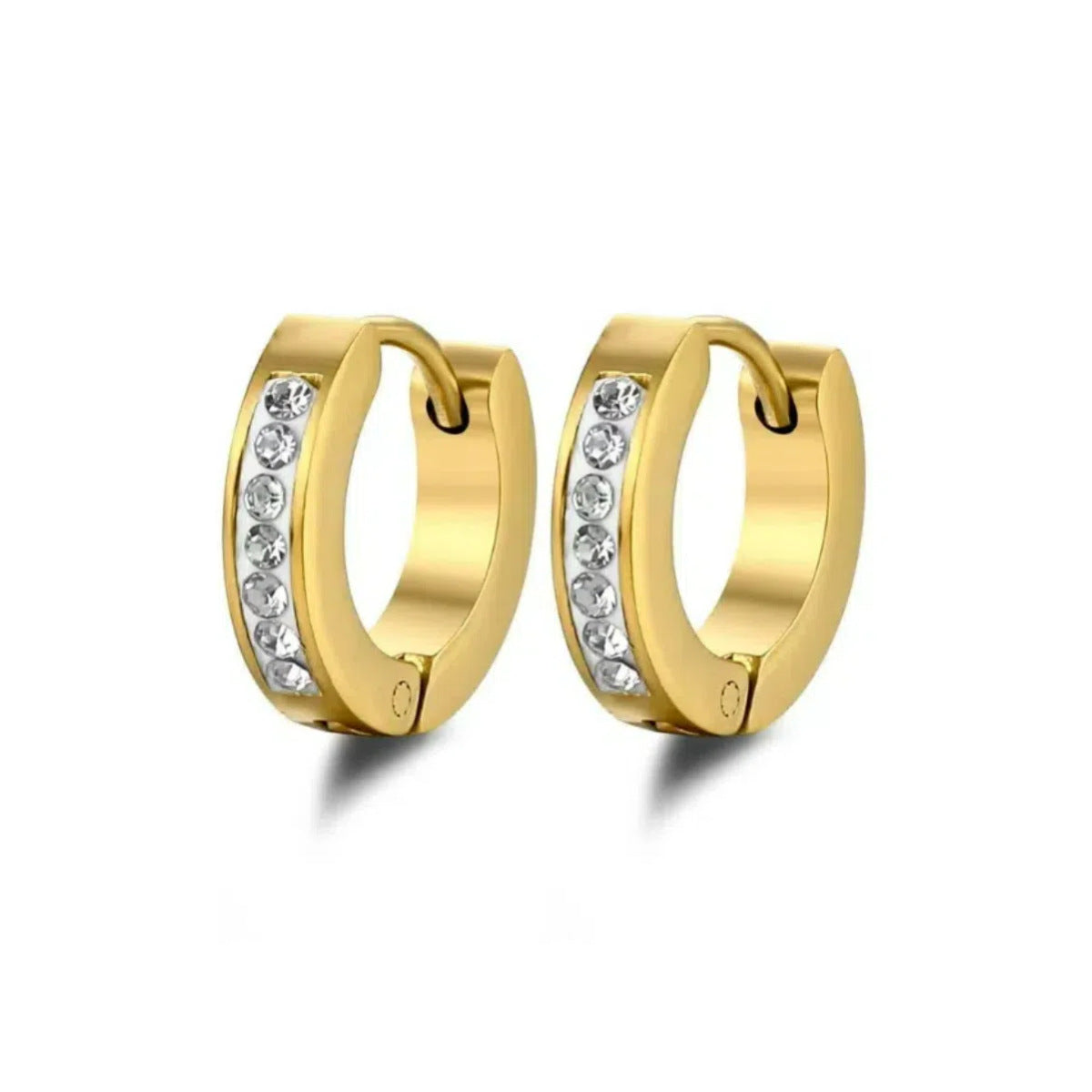 Wholesale 2PCS Titanium steel hoop earrings