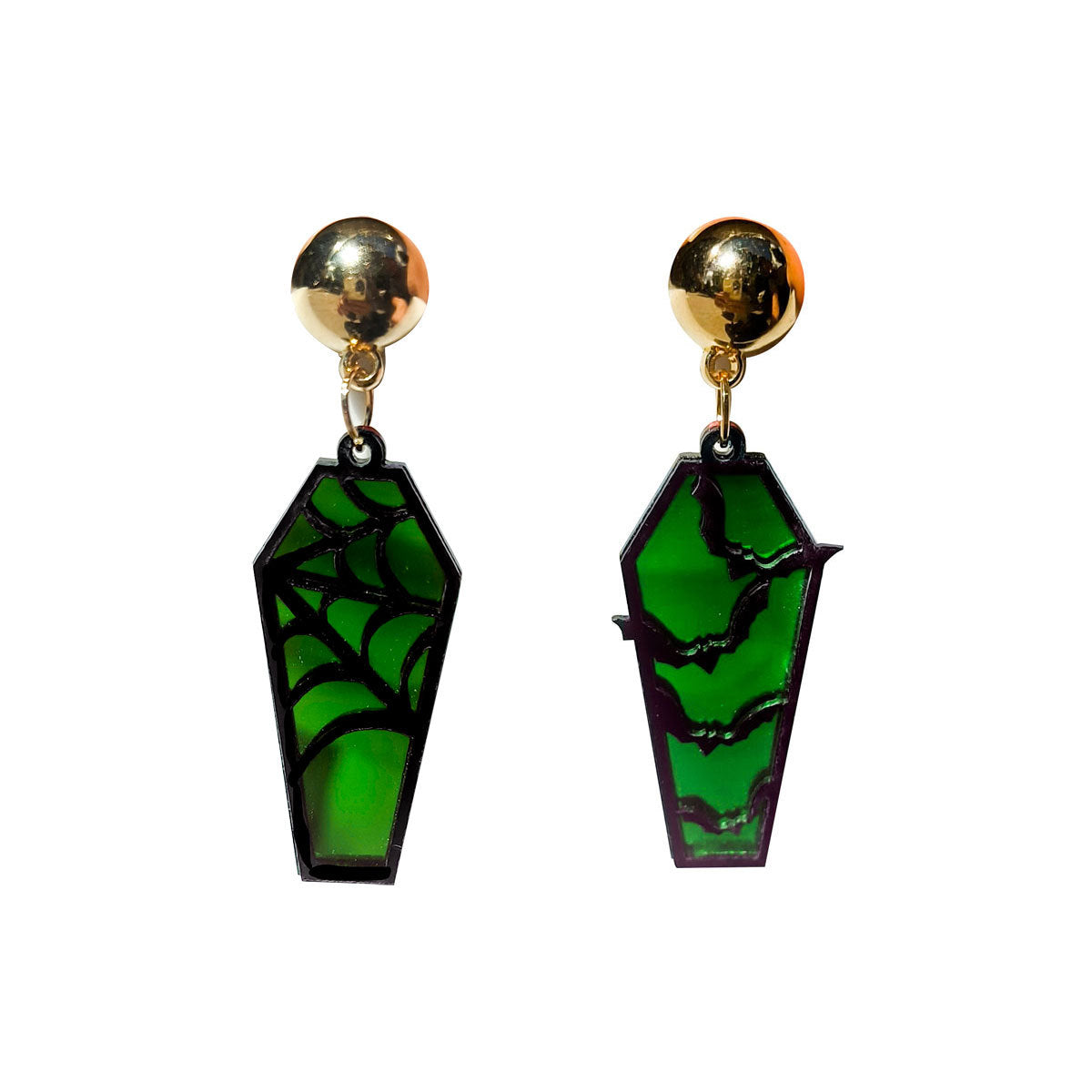 Wholesale Creative Retro Halloween Earrings Spider Pumpkin Witch Acrylic Earrings