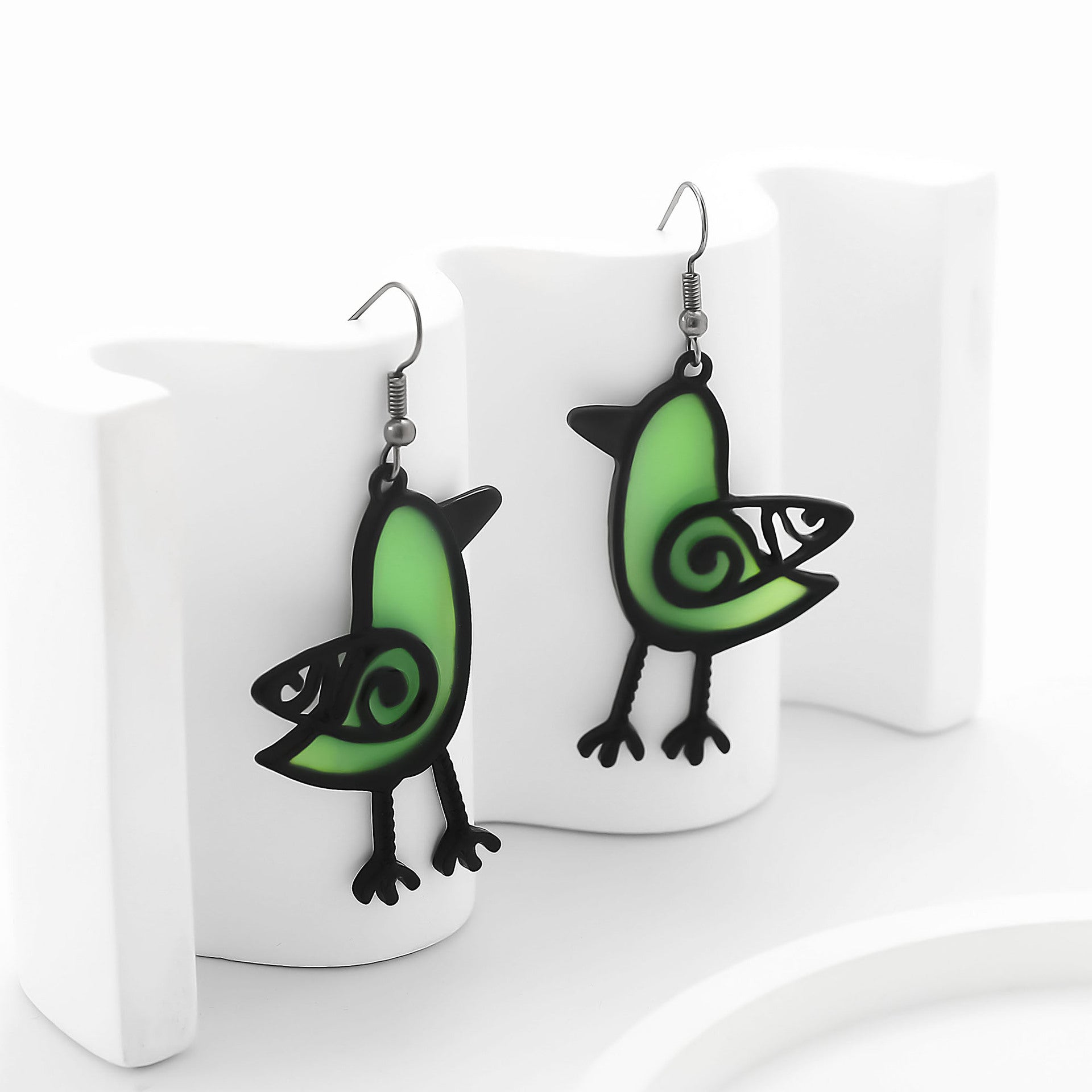 Wholesale Green bird earrings