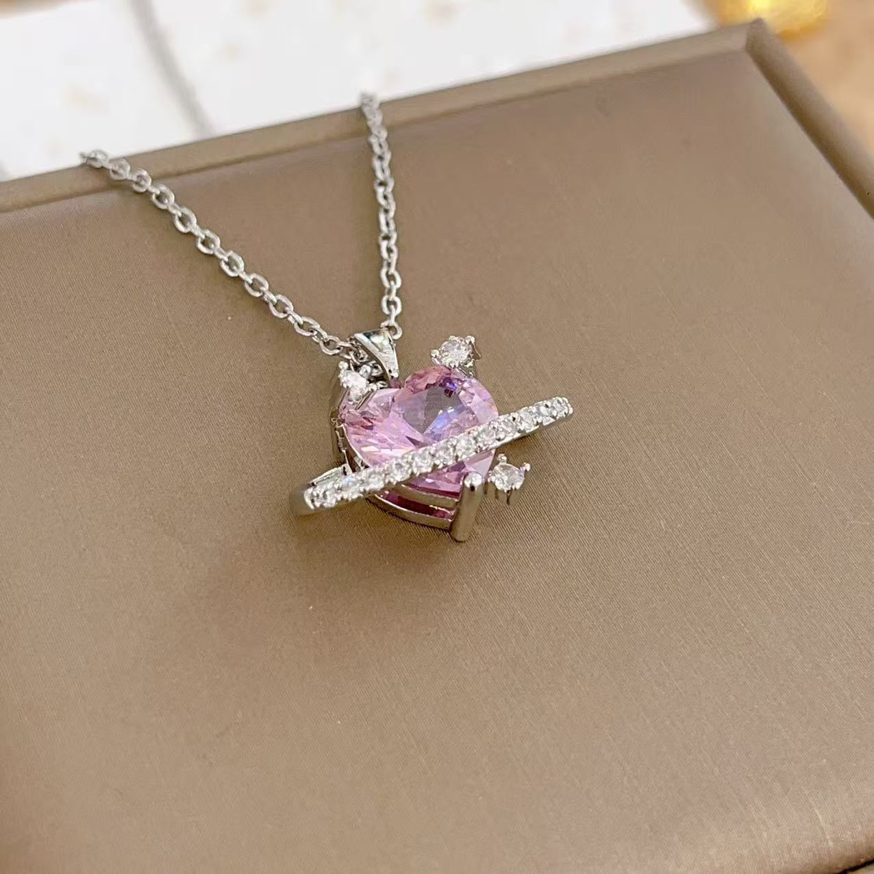 Wholesale  Love Zircon Pendant Necklace