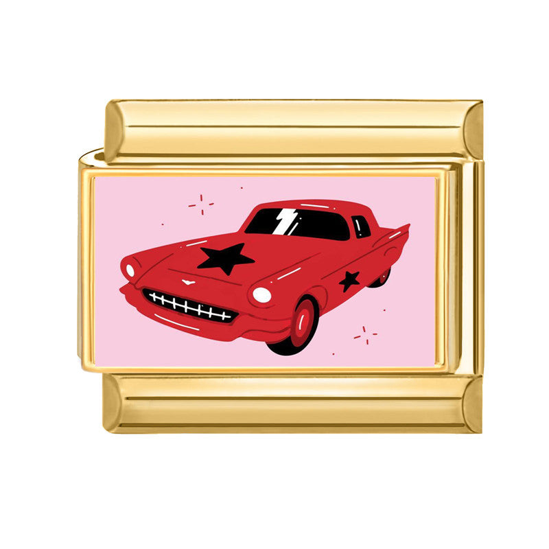 Wholesale 9mm Italian Charm Starter Bracelets DIY square Single Section Creative Stainless Steel Composable Bracelet