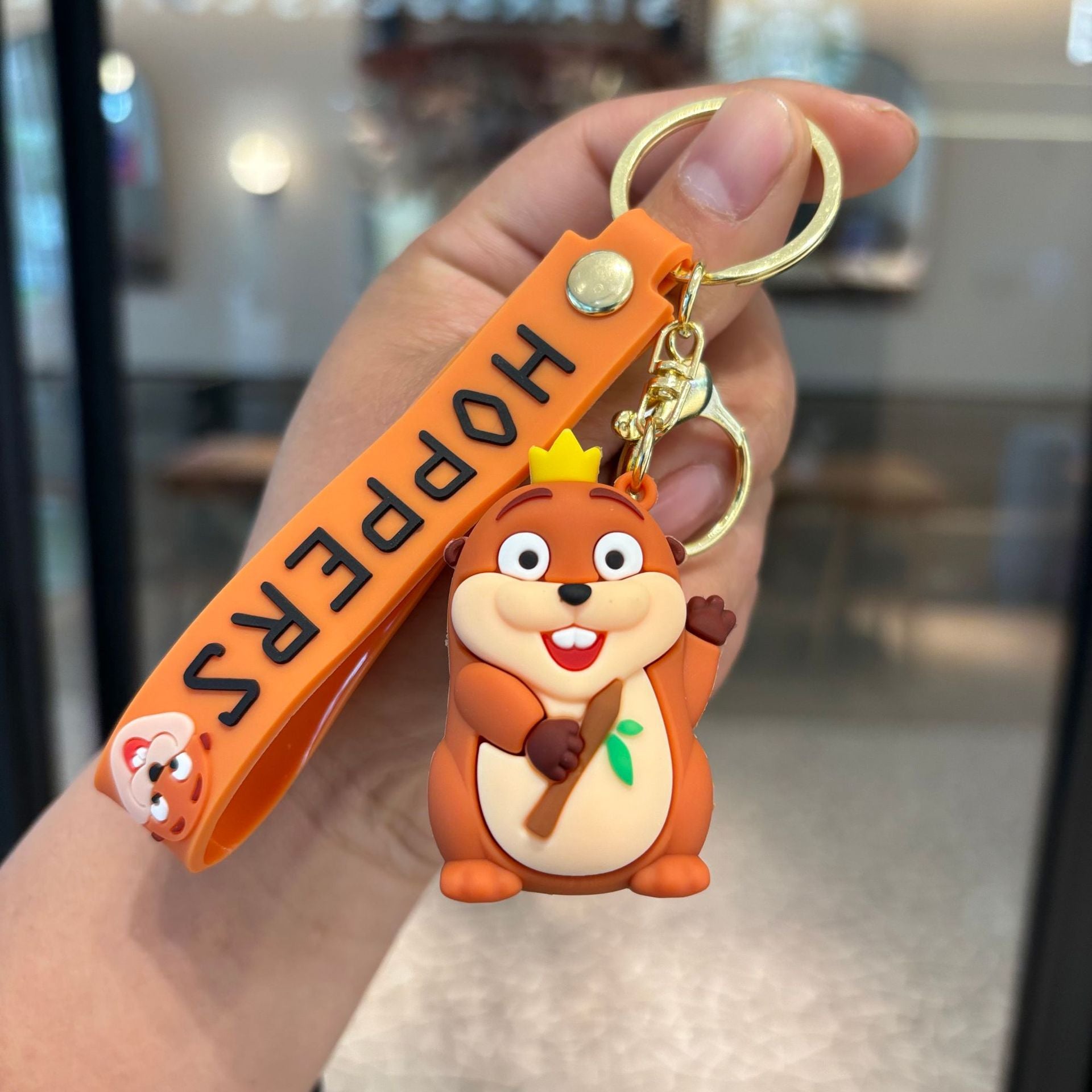 Wholesale Funny Beaver Transformation Keychain PVC Car Key Accessory Bag Charm Gift