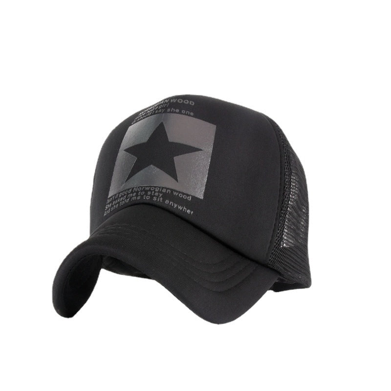 Wholesale Five-pointed Star Printed Mesh Cap  Baseball Cap