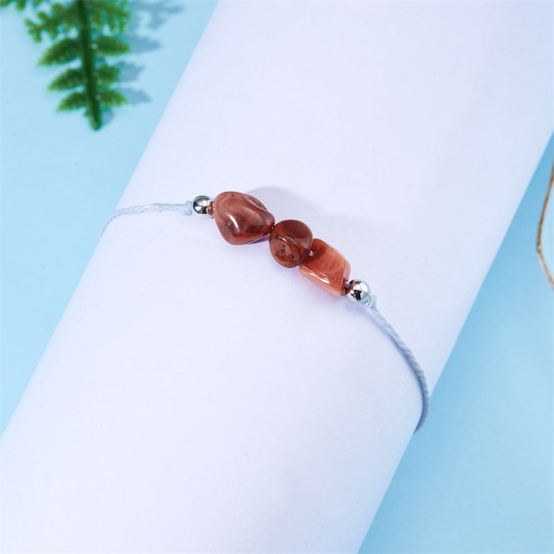 Wholesale Birthstone Girls' Bracelets Hand-Woven Adjustable Bracelets