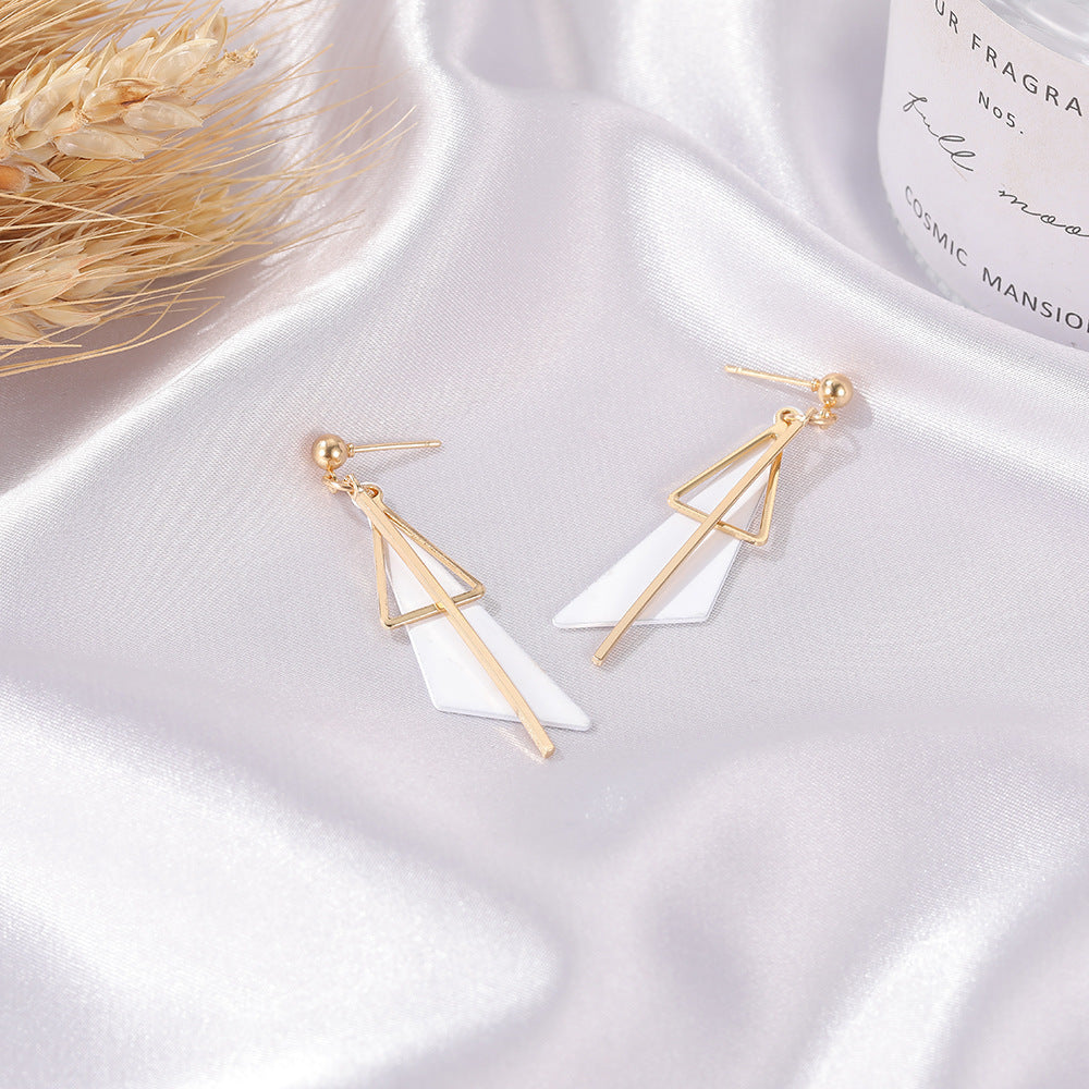 Wholesale  Geometric Tassel Triangle Elegant Earrings