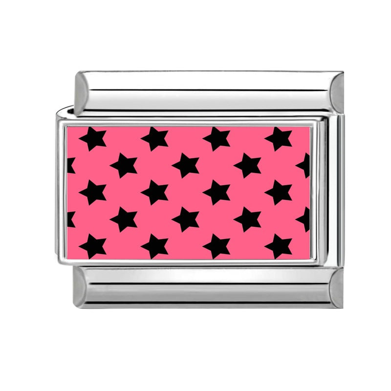 Wholesale Pink DIY Italian Stainless Steel Modular Bracelet Boutique Jewelry Accessory