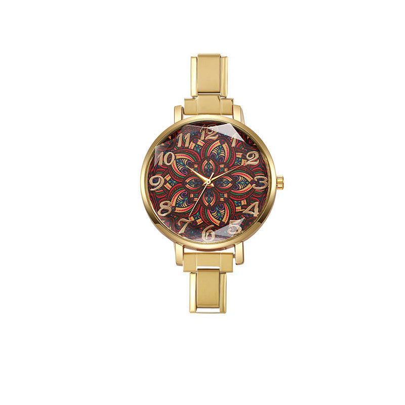 Wholesale Foreign Trade Colorful Bohemian Style Italian Modular Watch,  Ins-Style Stainless Steel Watch,  Women' s Dial Student Quartz Watch
