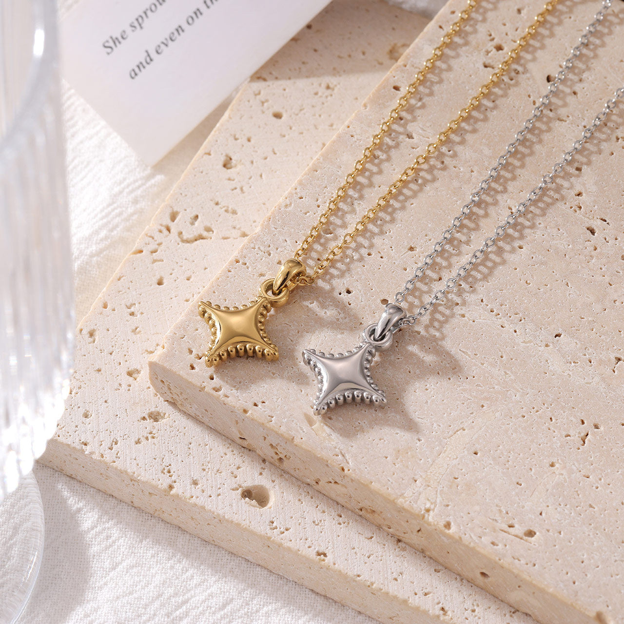 Wholesale Star Titanium Steel O-Ring Necklace