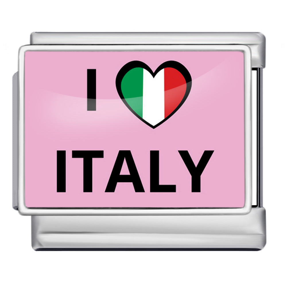 Wholesale Italian Charm Bracelet 9mm DIY  image style English landmark Creative Stainless Steel Composable Bracelet