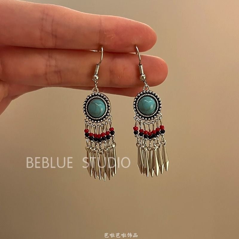 Wholesale Bohemian Blue Enamel Ear Ring  Earrings