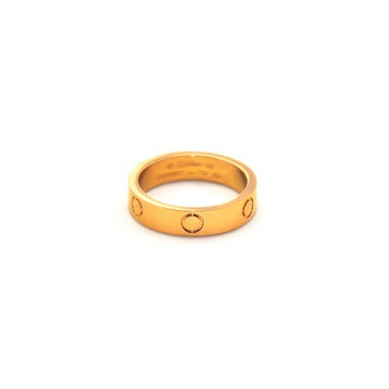 Wholesale Trendy Gold-Plated Stainless Steel Love Ring Jewelry Accessory Gift