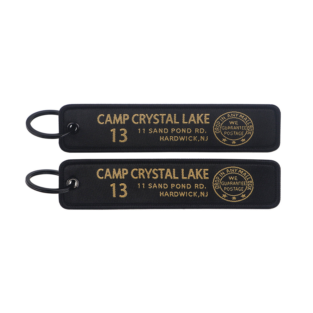 Wholesale famous quotes woven tag English letters keychain