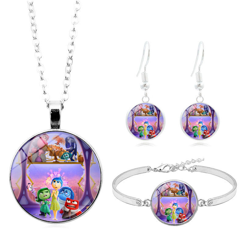Wholesale Cartoon Cute Alloy Necklaces Bracelet Earrings Set ACCVIP-NE-HengX001