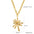 Wholesale Stainless Steel 18K Golden Sun Radial  Exaggerated Personality Necklace Earrings suit