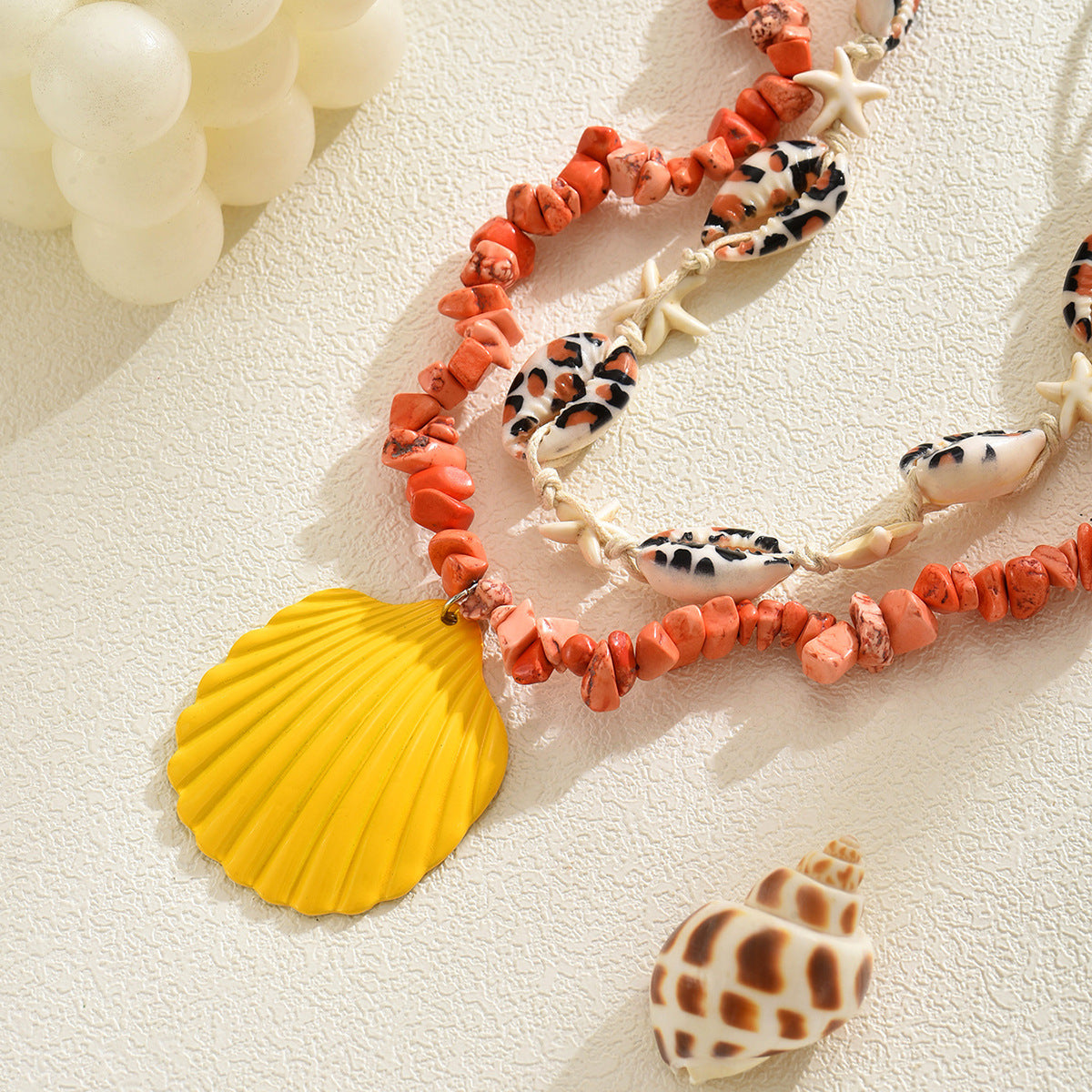 Wholesale Ocean Beach Style Shell Pendant Necklace
