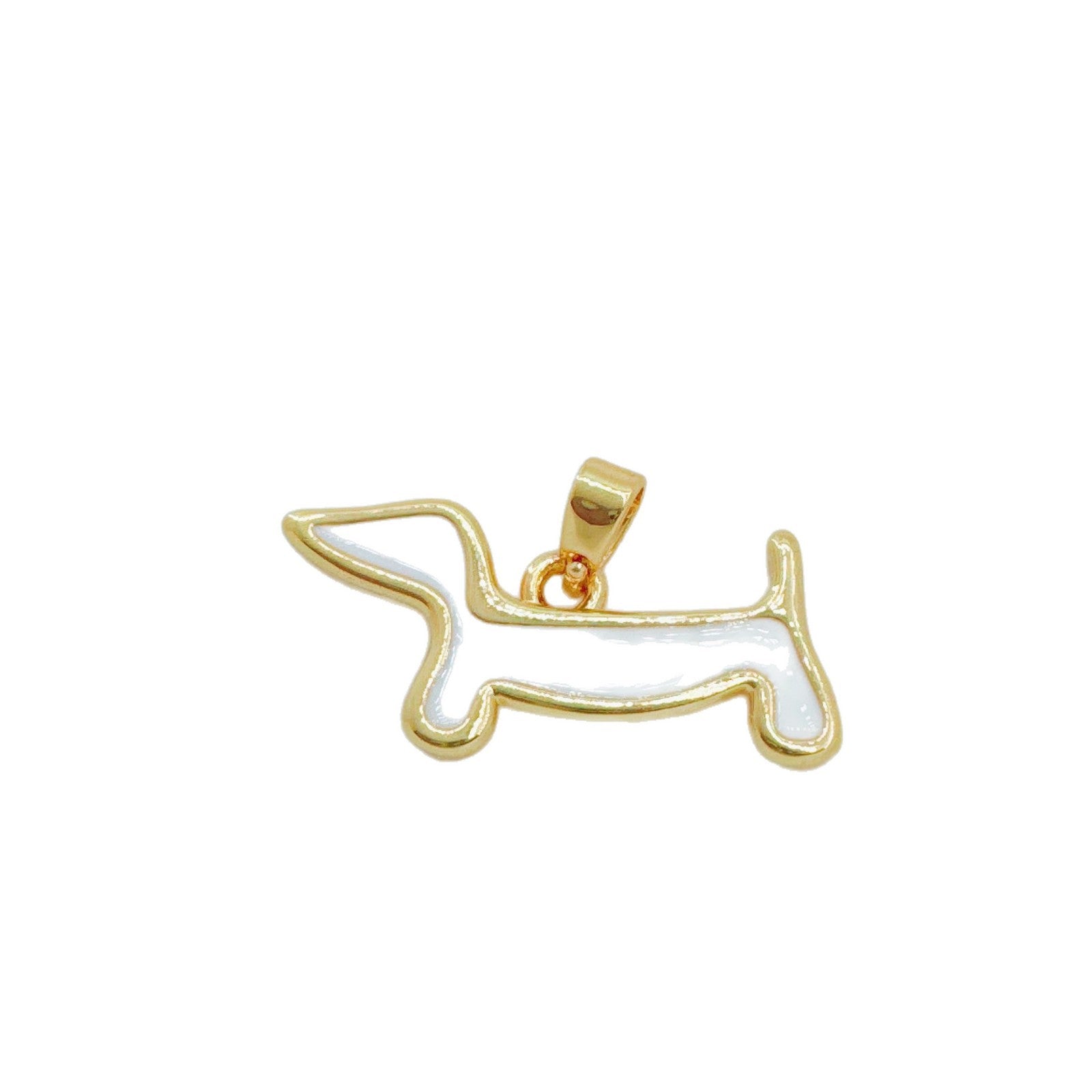 Wholesale Copper Gold Plated Hot Dog Necklace Light Luxury Fashion Pendant for Daily Wear Fashion Accessory